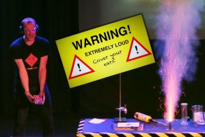 Matthew Tosh with explosion