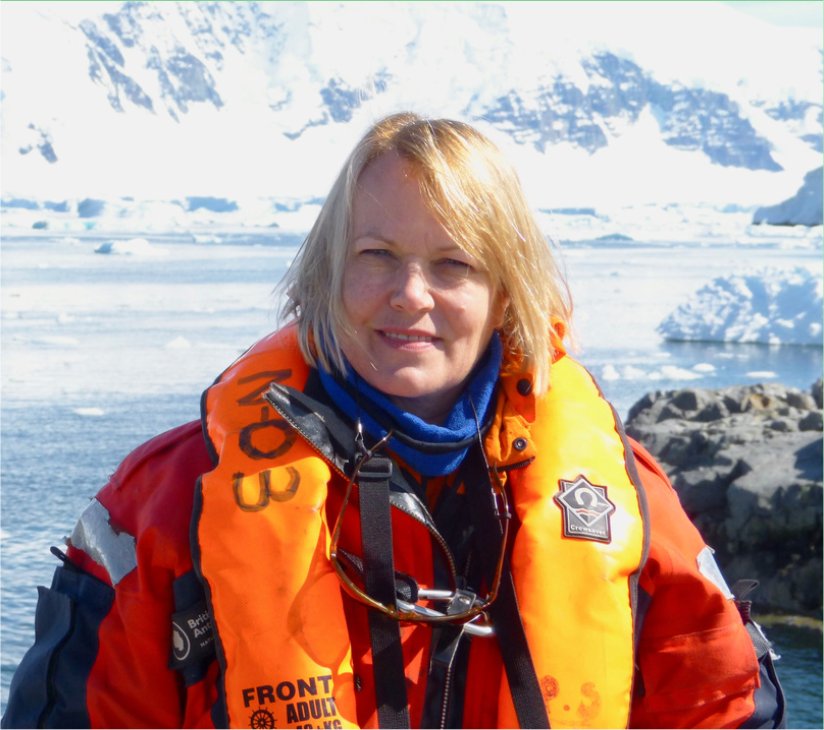 Prof Dame Jane Francis in Antarctic